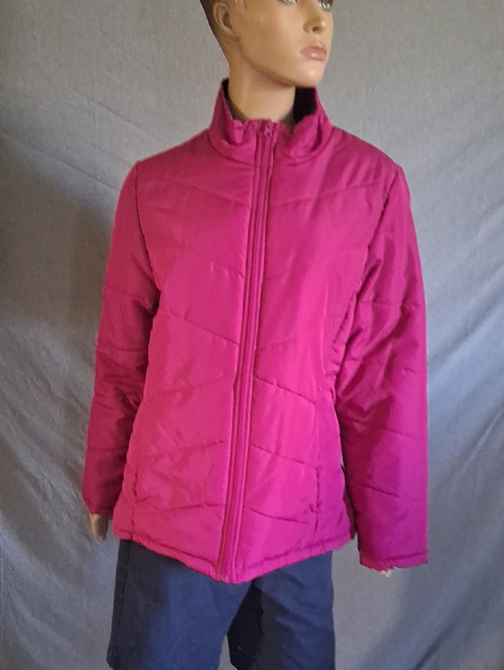 Faded Glory Bright Pink Girls Puffer Jacket